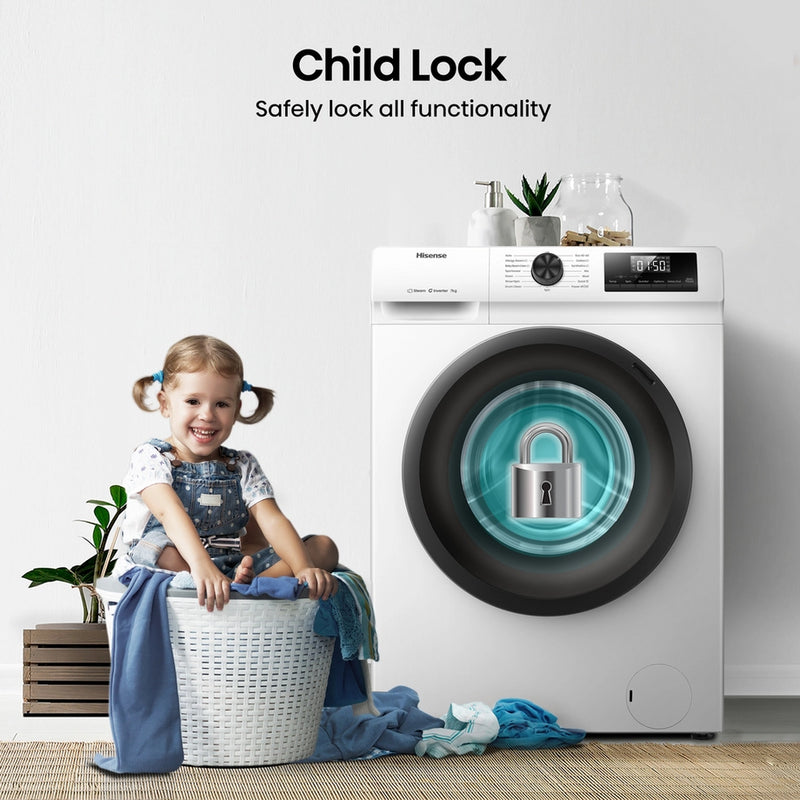 Hisense WF1Q7021BW 7kg 1200 Spin, Steam Washing Machine - White