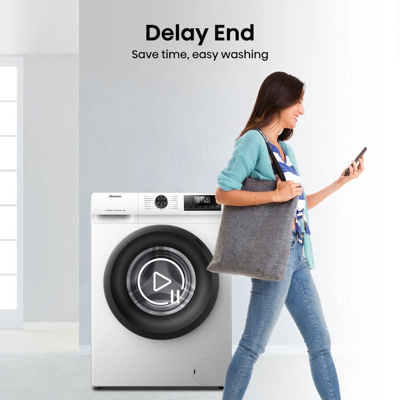 Hisense WF1Q8041BW 8kg 1400 Spin, Steam Washing Machine - White