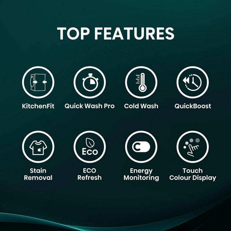 Hisense WF5I9043BWFS 9kg 1400 Spin Washing Machine - White