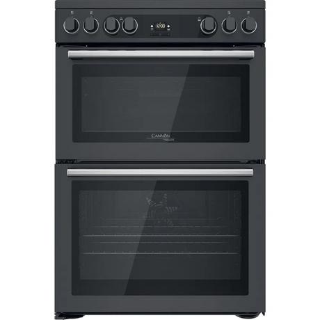 Hotpoint CD67V9H2CA/UK Electric Freestanding 60cm Double Cooker - Dark Grey - Bonus Superstore