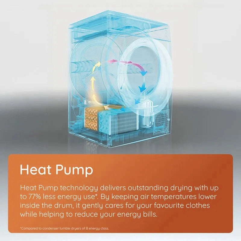 Hotpoint CHD93MWWSUK 9kg Heat Pump Tumble Dryer with Pet Hair Care - White