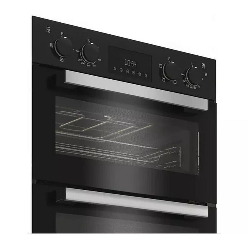 Hotpoint DIH 10D B 59.4cm Built In Electric Fan Double Oven - Black