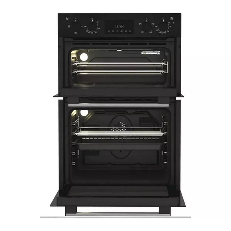 Hotpoint DIH 10D B 59.4cm Built In Electric Fan Double Oven - Black