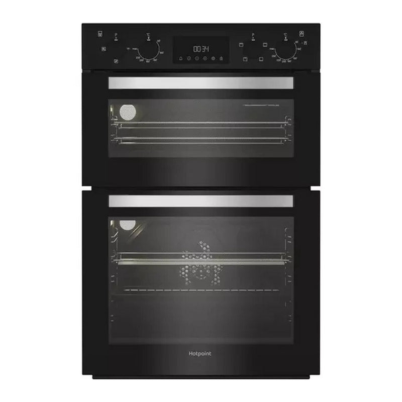 Hotpoint DIH 10D B 59.4cm Built In Electric Fan Double Oven - Black