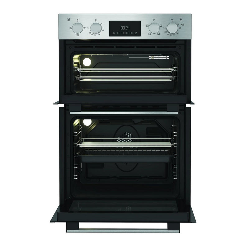Hotpoint DIH10DIX 59.4cm Built In Electric Double Oven - Silver