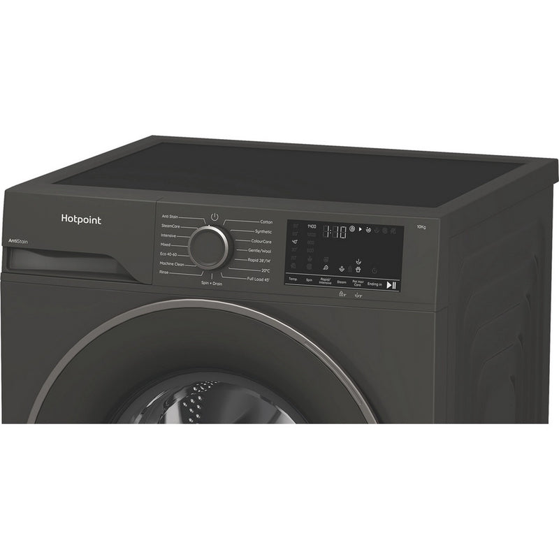 Hotpoint H101GANTISTAIN 10kg 1400 Spin Washing Machine with PetHairCare - Graphite