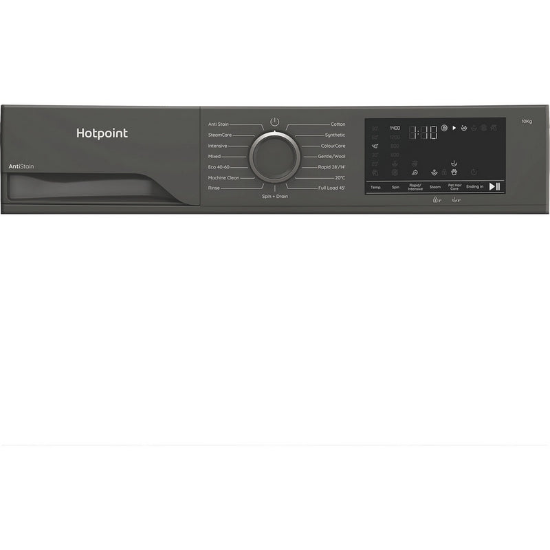 Hotpoint H101GANTISTAIN 10kg 1400 Spin Washing Machine with PetHairCare - Graphite