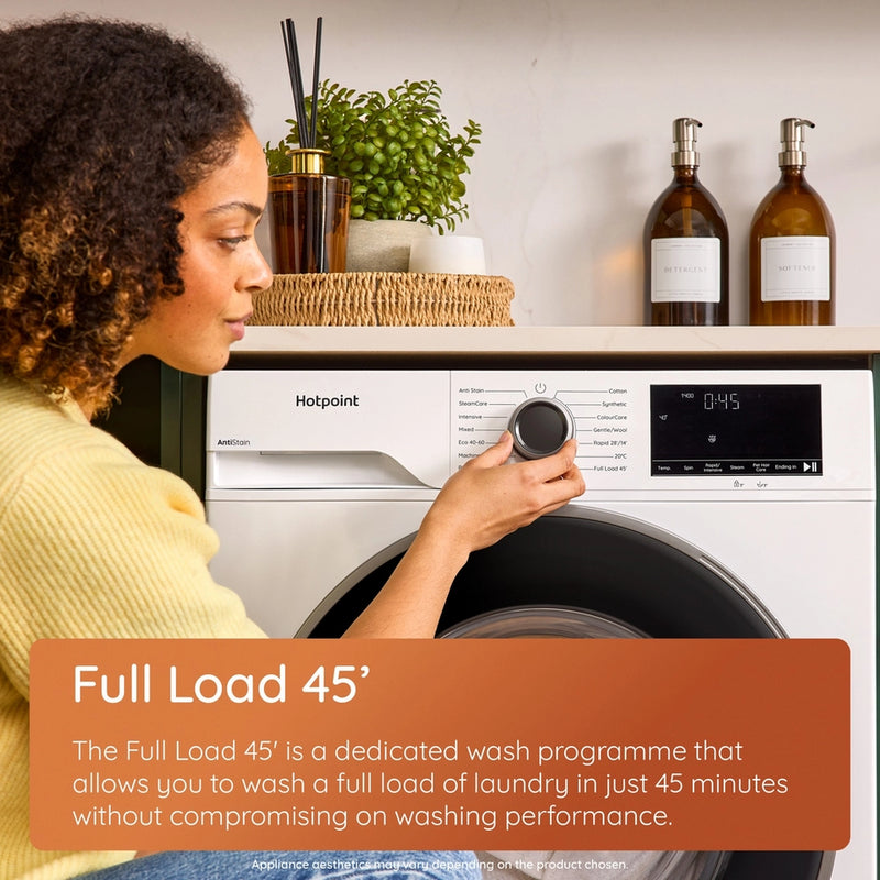 Hotpoint H101GANTISTAIN 10kg 1400 Spin Washing Machine with PetHairCare - Graphite