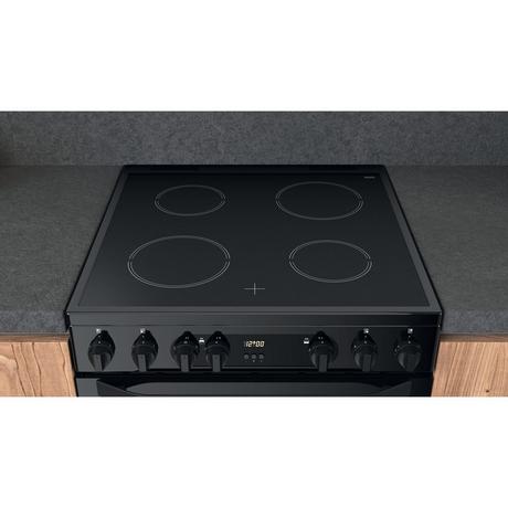 Hotpoint HDEU67V9C2B/UK 60cm Double Oven Electric Cooker with Induction Hob - Black