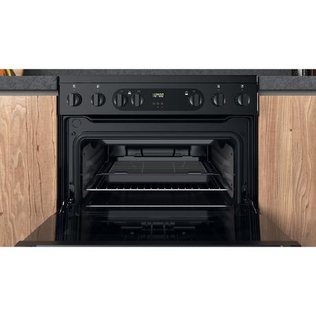 Hotpoint HDEU67V9C2B/UK 60cm Double Oven Electric Cooker with Induction Hob - Black