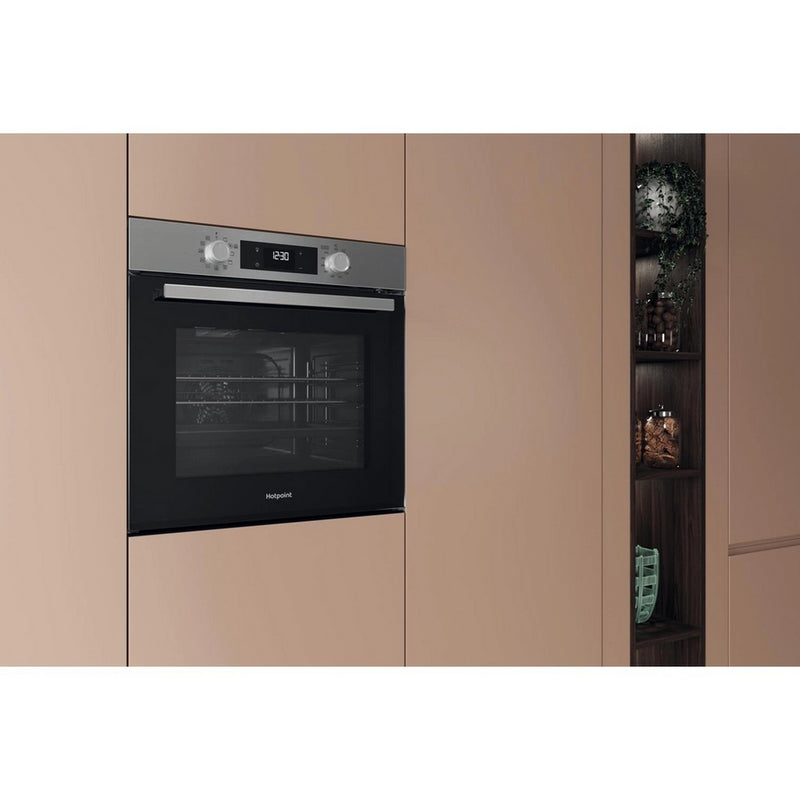 Hotpoint HO278PXUK 60cm Built In Electric Single Oven - Silver