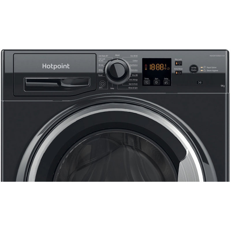 Hotpoint NSWF946BSUK 9kg 1400 Spin Washing Machine - Black