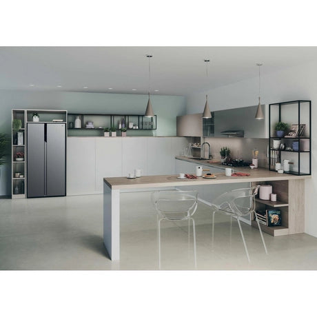 Hoover HHSBSO-6174XK-1 91cm 60/40 Frost Free American Fridge Freezer - Stainless Steel