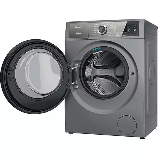 Hotpoint H8 W946SB UK Washing Machine - Silver - Bonus Superstore