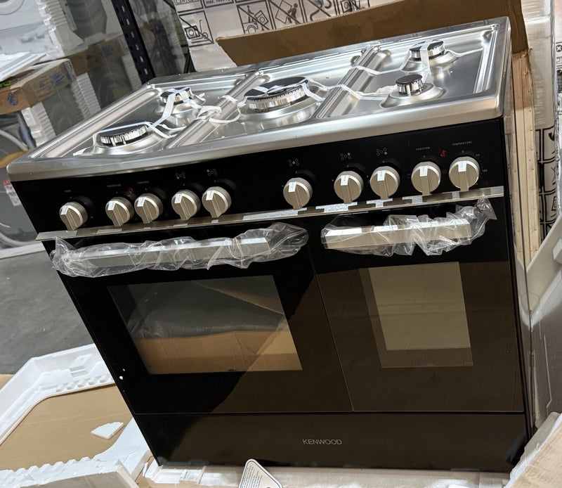 Kenwood CK 406 SL Twin Cavity Dual Fuel Range Cookers 90 cm in Slate Grey & Stainless Steel