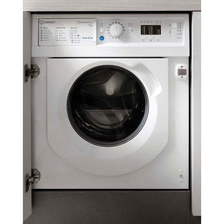 Indesit BIWDIL75125UKN 7kg/5kg 1200 Spin Integrated Washer Dryer - White
