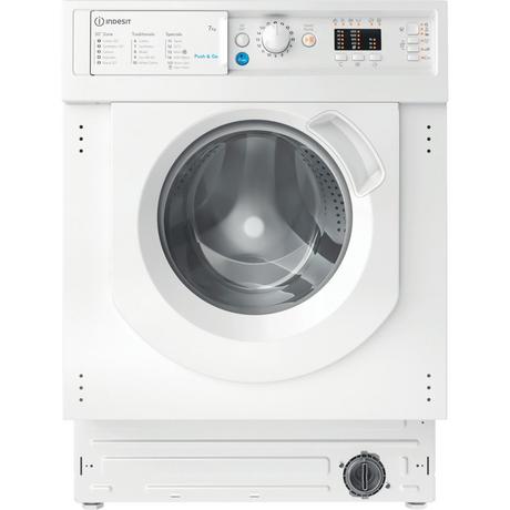 Indesit BIWMIL71252UKN 7kg 1200 Spin Integrated Washing Machine - White - Bonus Superstore