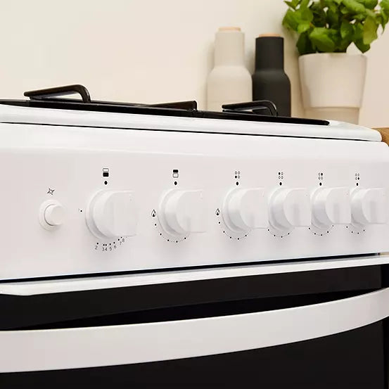 Indesit ID5G00KMW/UK /L 50cm Gas Cooker - White - Bonus Superstore