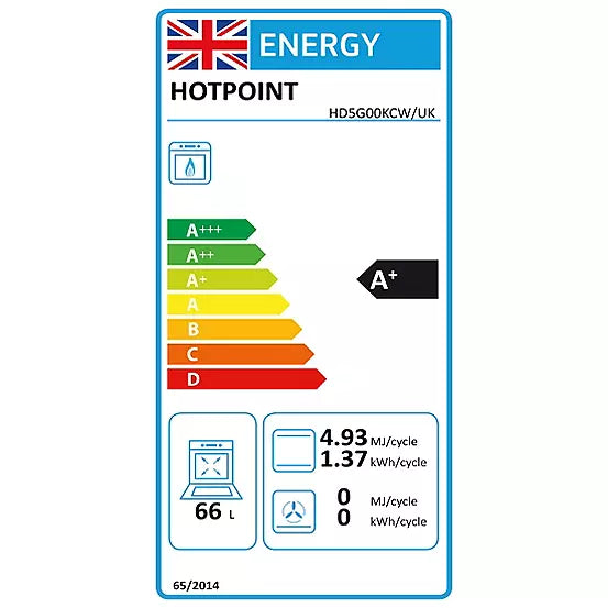 Indesit ID5G00KMW/UK /L 50cm Gas Cooker - White - Bonus Superstore