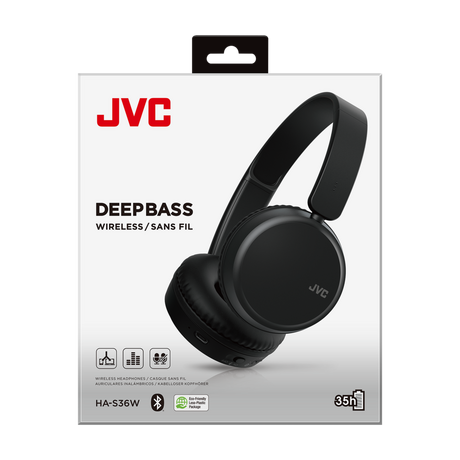 JVC HA-S36W-B-U Wireless Over ear headphones - Black JVC