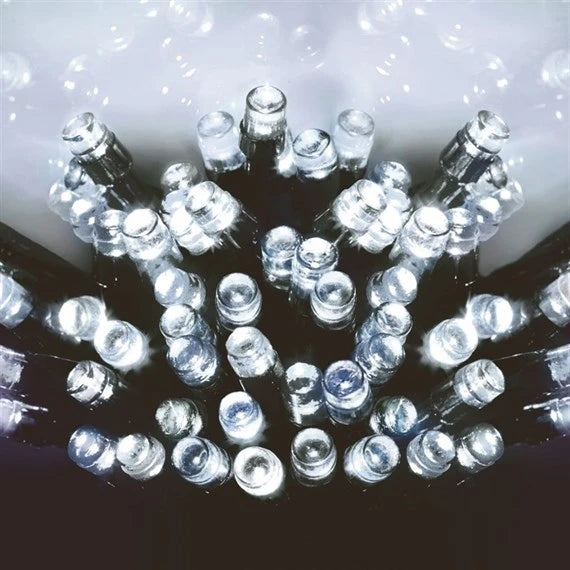 Premier LB112383W 100 White LED Battery Operated Christmas Lights with Timer