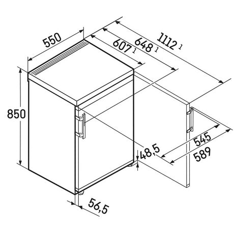 Liebherr TK14VE00 55cm Larder - White