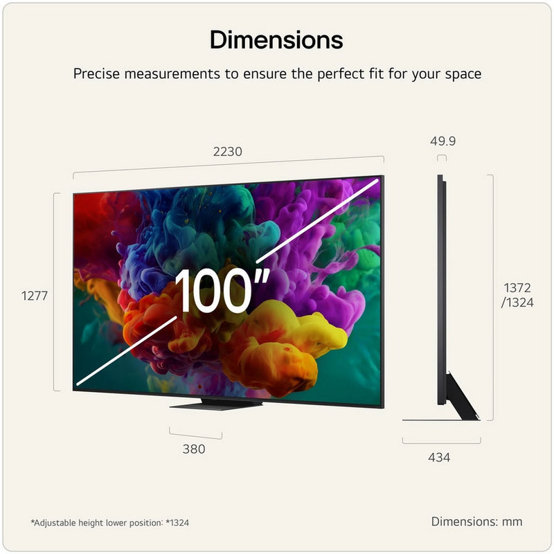 LG 100QNED87B6.AEK 100" 4K QNED evo AI Smart TV