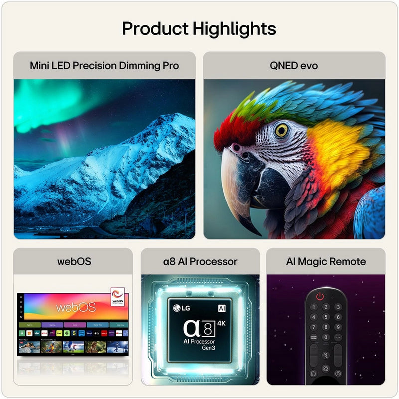 LG 100QNED87B6.AEK 100" 4K QNED evo AI Smart TV