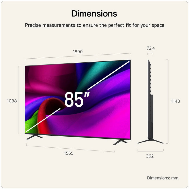 LG 85NU900B6LA.AEK 85" 4K UHD NANO AI Smart TV