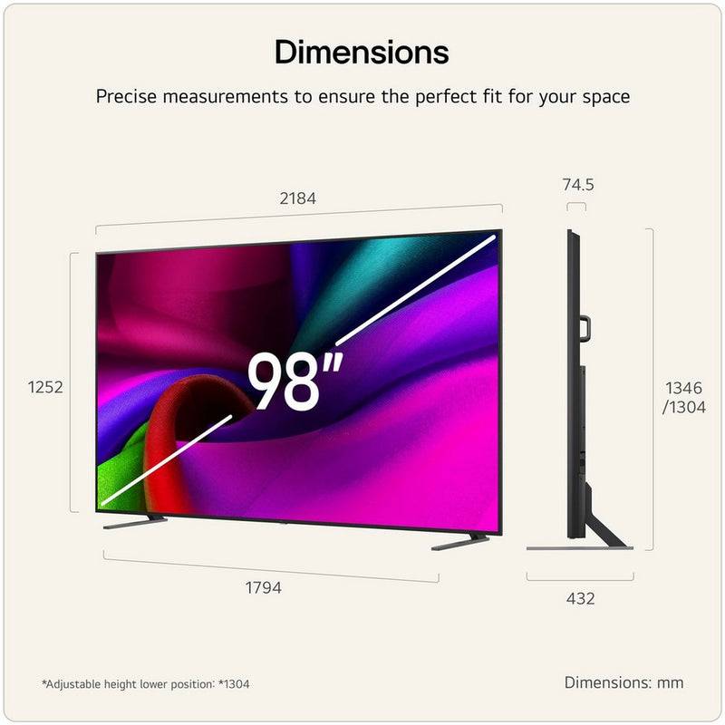 LG 98NU900B6LB.AEKQ 98" 4K QNED AI Smart TV