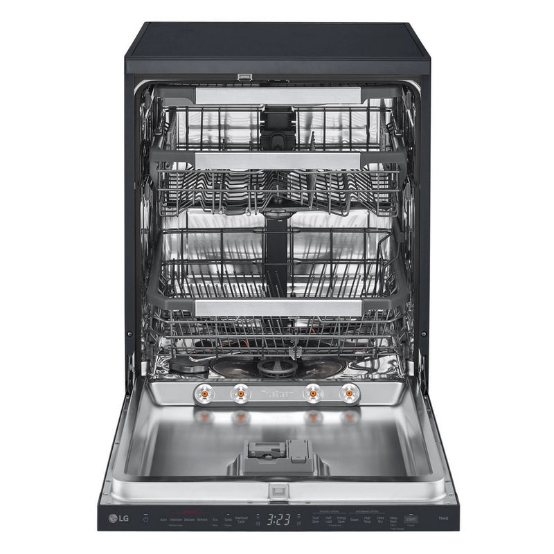 LG TrueSteam QuadWash DF587HMS WiFi Connected Full Size Dishwasher - Matte Black - 14 Place Settings