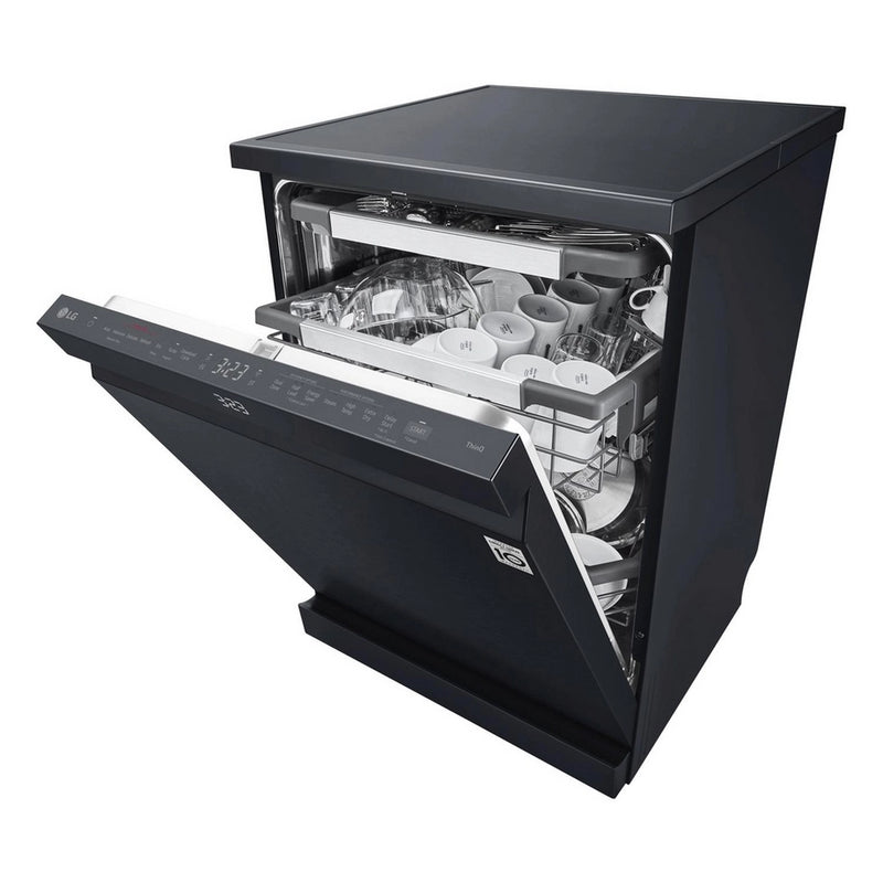LG TrueSteam QuadWash DF587HMS WiFi Connected Full Size Dishwasher - Matte Black - 14 Place Settings