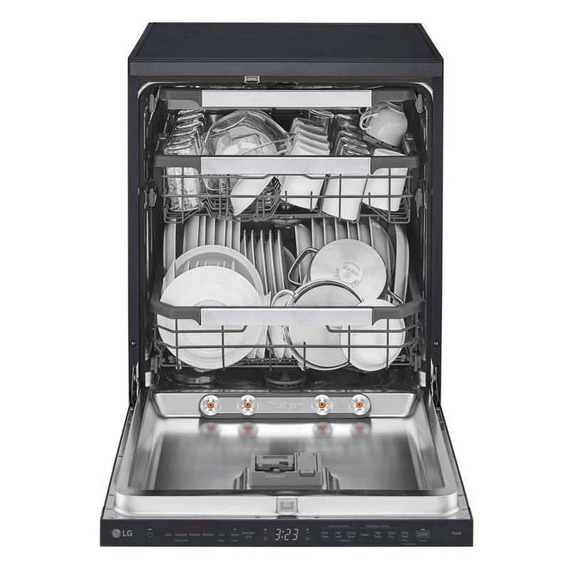 LG TrueSteam QuadWash DF587HMS WiFi Connected Full Size Dishwasher - Matte Black - 14 Place Settings
