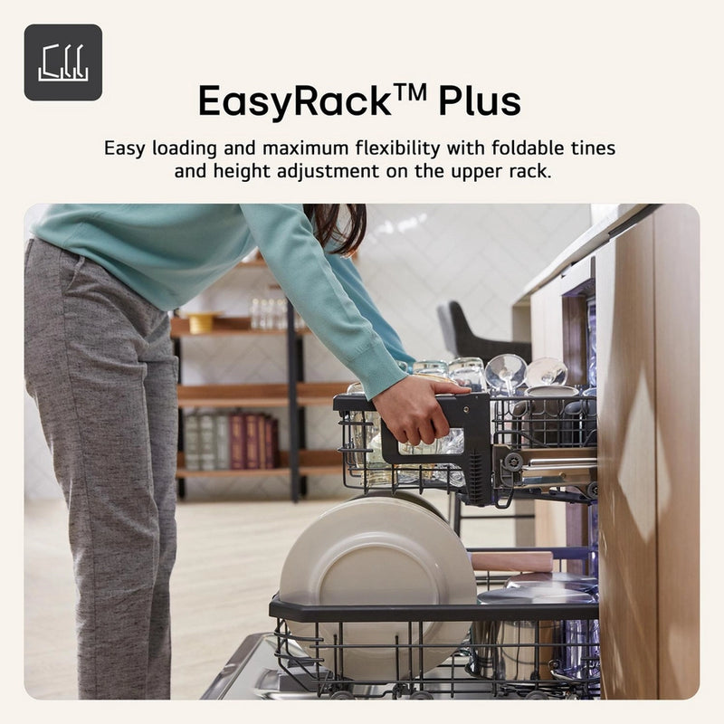 LG TrueSteam QuadWash DF587HMS WiFi Connected Full Size Dishwasher - Matte Black - 14 Place Settings