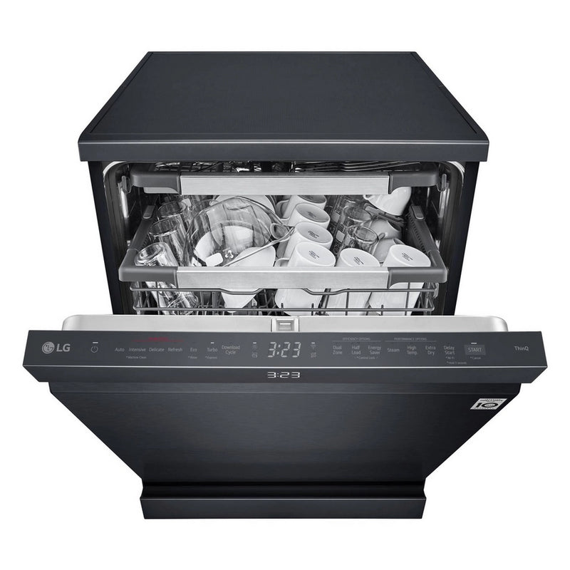 LG TrueSteam QuadWash DF587HMS WiFi Connected Full Size Dishwasher - Matte Black - 14 Place Settings