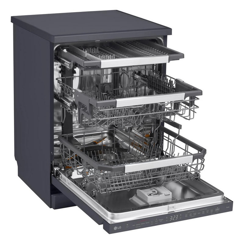LG TrueSteam QuadWash DF587HMS WiFi Connected Full Size Dishwasher - Matte Black - 14 Place Settings
