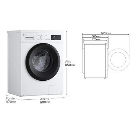LG F4A10S8NWK 8kg 1400 Spin Washing Machine - White