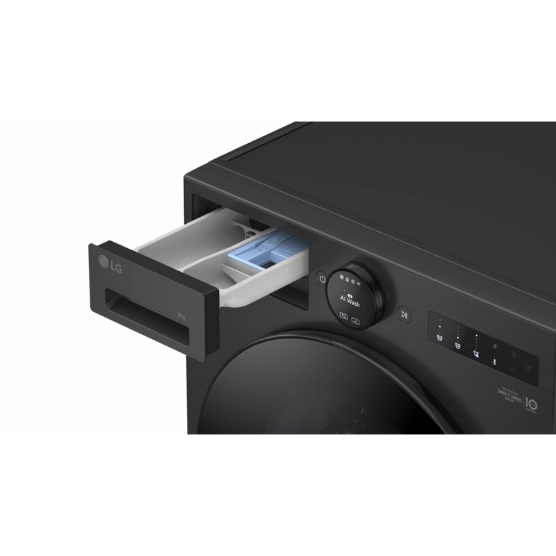 LG F4X7009TBB 9kg 1400 Spin Washing Machine - Black - Bonus Superstore