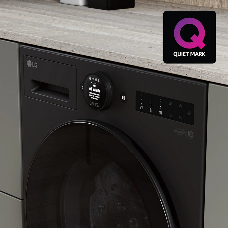 LG F4X7009TBB 9kg 1400 Spin Washing Machine - Black - Bonus Superstore