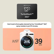 LG F4X7009TBB 9kg 1400 Spin Washing Machine - Black - Bonus Superstore