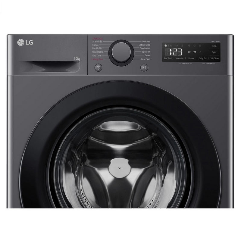 LG F4Y510GBLN1 10kg 1400 Spin Washing Machine - Slate Grey