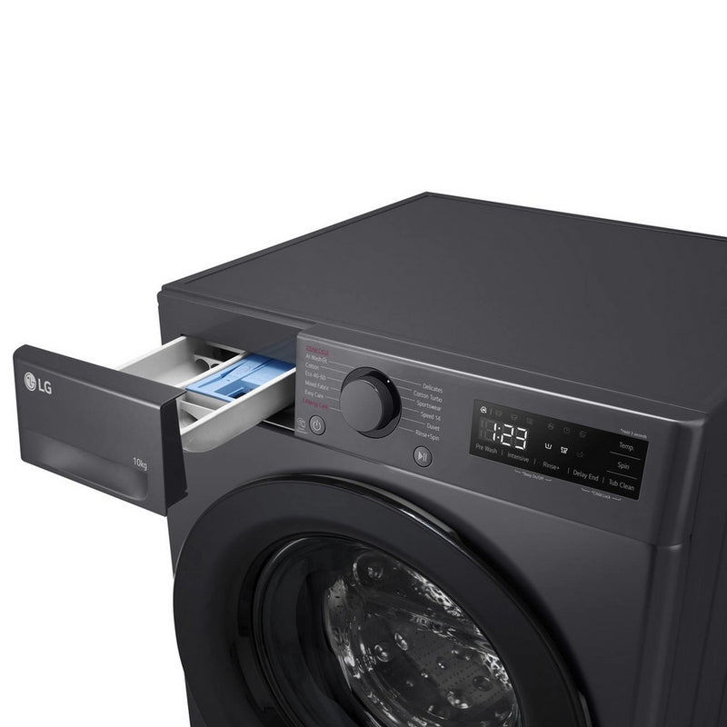 LG F4Y510GBLN1 10kg 1400 Spin Washing Machine - Slate Grey