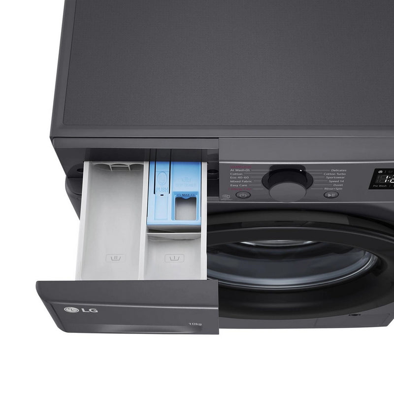 LG F4Y510GBLN1 10kg 1400 Spin Washing Machine - Slate Grey
