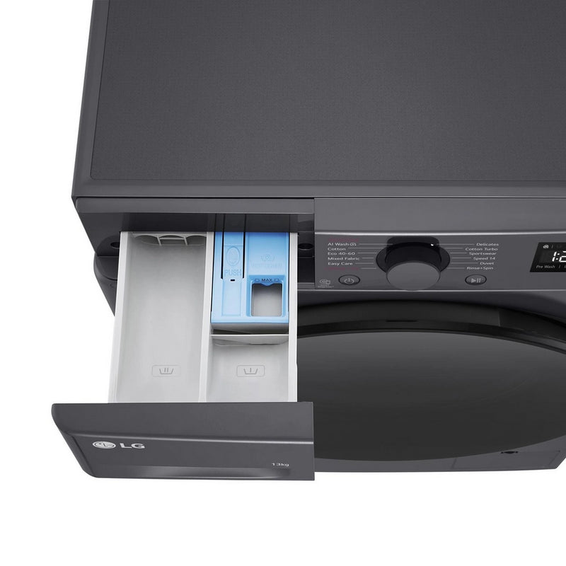 LG F4Y513GBLN1 13kg 1400 Spin Washing Machine - Slate Grey