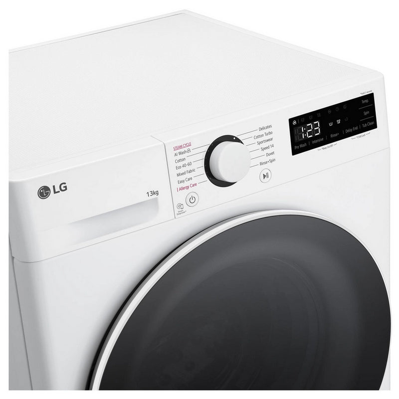 LG F4Y513WWLN1 13kg 1400 Spin Washing Machine - White - Bonus Superstore