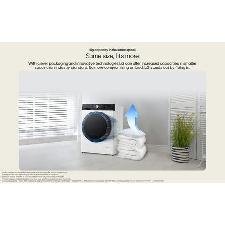 LG FWY606WWLN1 10kg/6kg 1400 Spin Washer Dryer - White - Bonus Superstore