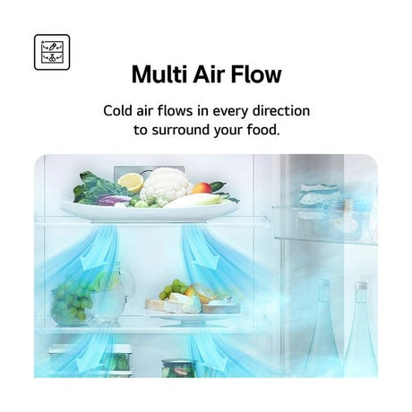 LG NatureFRESH GBV22L0EPY 70/30 Fridge Freezer - Prime Silver