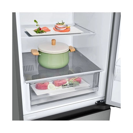 LG NatureFRESH GBV22L0EPY 70/30 Fridge Freezer - Prime Silver