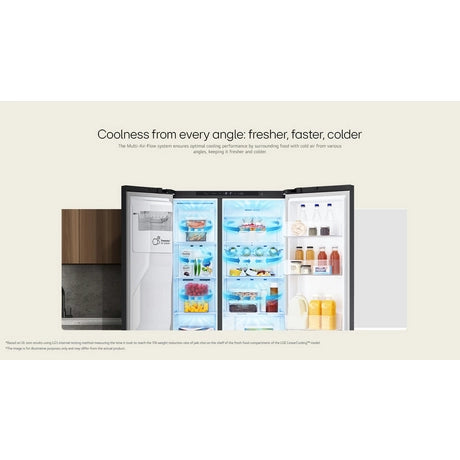 LG GSLC40PYPE 91.3cm American Fridge Freezer - Prime Silver - Bonus Superstore