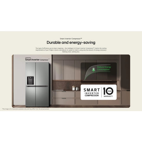 LG GSLC40PYPE 91.3cm American Fridge Freezer - Prime Silver - Bonus Superstore